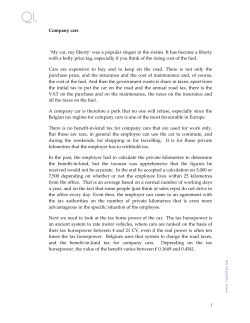 Company cars `My car, my liberty` was a popular slogan in the sixties