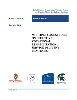 multiple case studies on effective vocational - RRTC