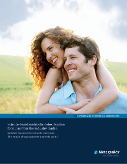 Science-based metabolic detoxification formulas from the industry