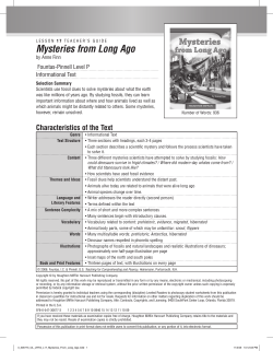 Mysteries from Long Ago - Houghton Mifflin Harcourt