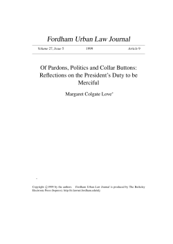 Of Pardons, Politics and Collar Buttons