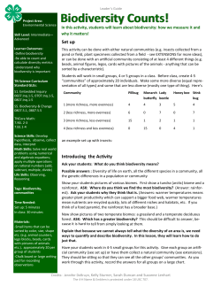 Biodiversity Counts