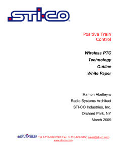 Positive Train Control Wireless PTC Technology Outline - STI-CO