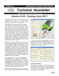Technical Newsletter - Engineering Dynamics Corporation