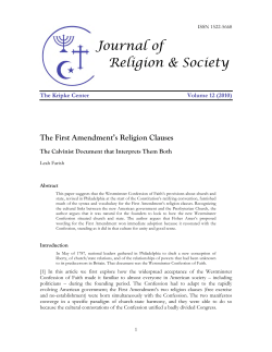 First Amendment`s Religion Clauses