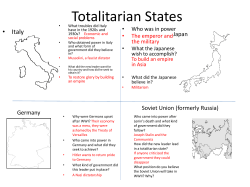 AIM: How did Authoritarian governments come to power in Italy