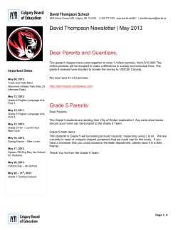 May 2013 Newsletter