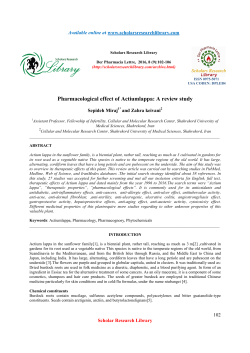 Arctium lappa - Scholars Research Library