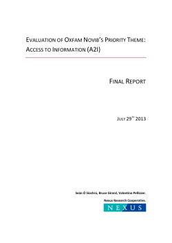 evaluation of oxfam novib`s priority theme: access to information (a2i)