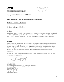 151-0917-00 U Stoffaustausch HS 2016 Exercise 7: Mass Transfer