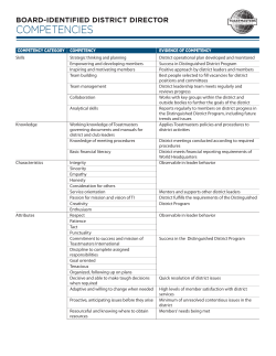 Leader competencies - Toastmasters International