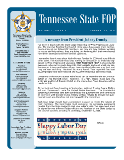 A message from President Johnny Crumby