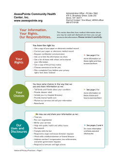 HIPPA/Privacy Policy - AxessPointe Community Health Center