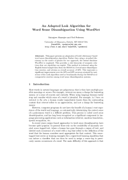 An Adapted Lesk Algorithm for Word Sense Disambiguation Using
