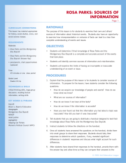 Rosa Parks-Sources of Information - Anti