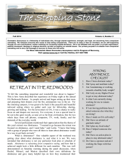 Fall 2014 - Santa Cruz Overeaters Anonymous