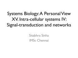 Systems Biology: A Personal View XII. Modular networks