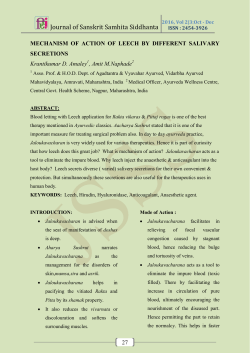 4.Mechanism of action of leech by different salivary