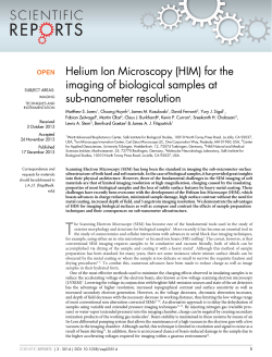 Helium Ion Microscopy (HIM) for the imaging of