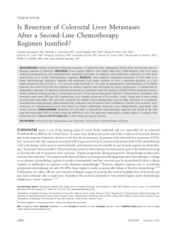 Is resection of colorectal liver metastases after a secondline