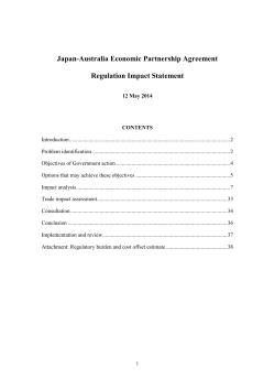 Japan-Australia Economic Partnership Agreement Regulation