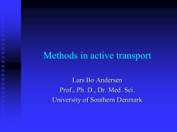 Methods in active transport