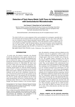 Detection of Toxic Heavy Metal, Co(II) Trace via Voltammetry with