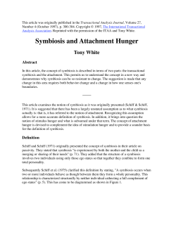 Symbiosis and Attachment Hunger