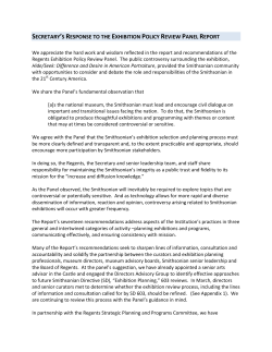 secretary`s response to the exhibition policy review panel report