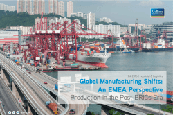 Global Manufacturing Shifts: An EMEA Perspective Production in the