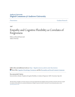 Empathy and Cognitive Flexibility as Correlates of Forgiveness