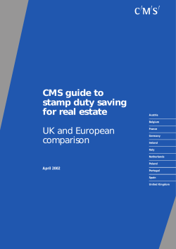 Guide to stamp duty saving for real estate: UK and European