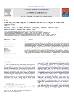 Evaluating nutrient impacts in urban watersheds
