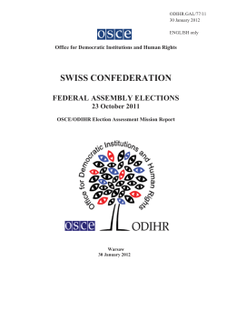 SWISS CONFEDERATION FEDERAL ASSEMBLY ELECTIONS 23