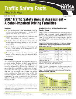 2007 Traffic Safety Annual Assessment - Alcohol