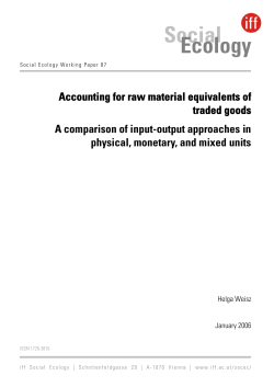 Accounting for raw material equivalents of traded goods A