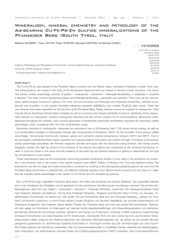 Mineralogy, mineral chemistry and petrology of the Ag