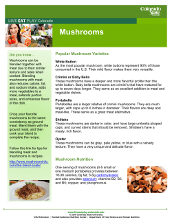 Mushrooms - Live Eat Play - Colorado State University