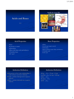 Acids and Bases
