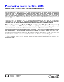 Purchasing power parities, 2015