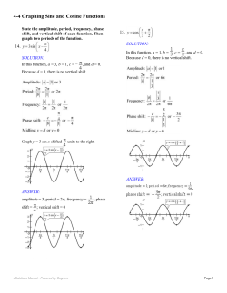 4-4 Graphing Sine and Cosine Functions