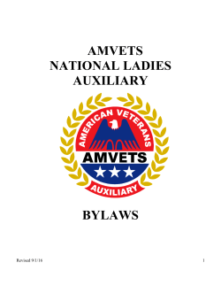 AMVETS NATIONAL LADIES AUXILIARY BYLAWS