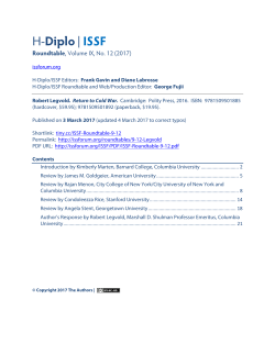 H-Diplo | ISSF - Harriman Institute