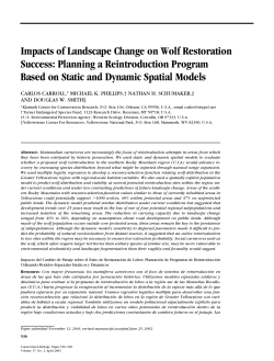 Impacts of Landscape Change on Wolf Restoration Success