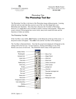Photoshop Tips The Photoshop Tool Bar