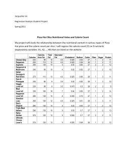 Pizza Hut Slice Nutritional Value and Calorie Count My project