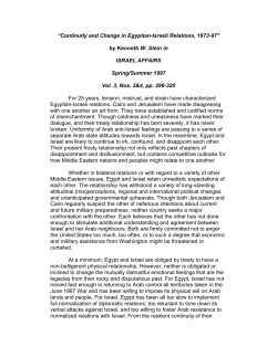 Continuity and Change in Egyptian-Israeli Relations, 1973-97