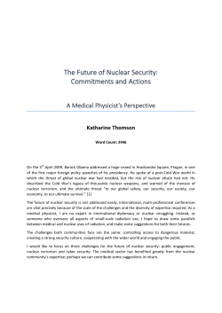 The Future of Nuclear Security: Commitments and Actions