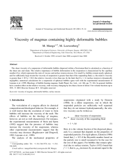 Viscosity of magmas containing highly deformable bubbles