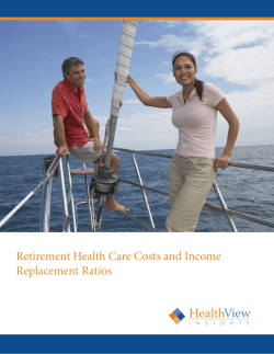 Retirement Health Care Costs and Income Replacement Ratios